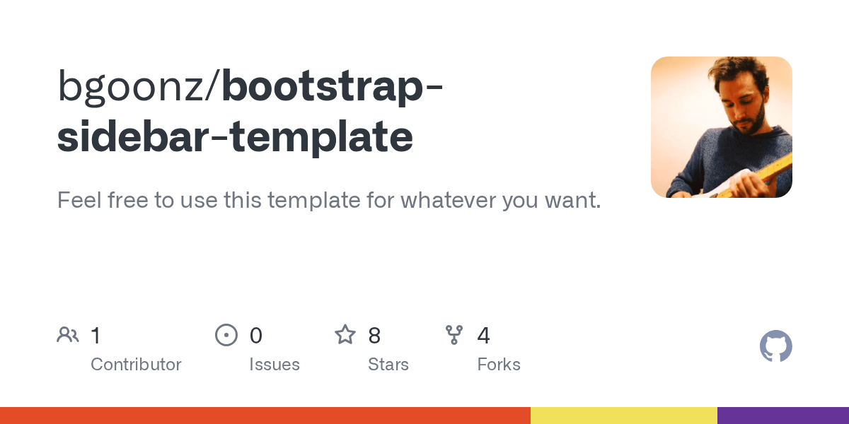 GitHub bgoonz/bootstrapsidebartemplate Feel free to use this