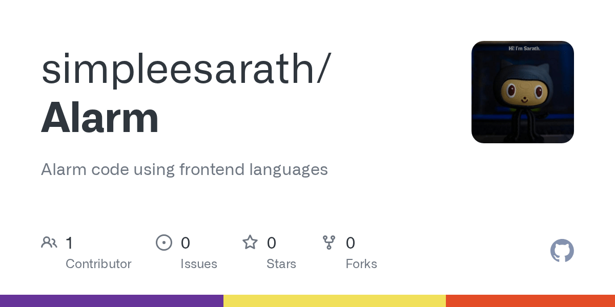 GitHub simpleesarath/Alarm Alarm code using frontend languages