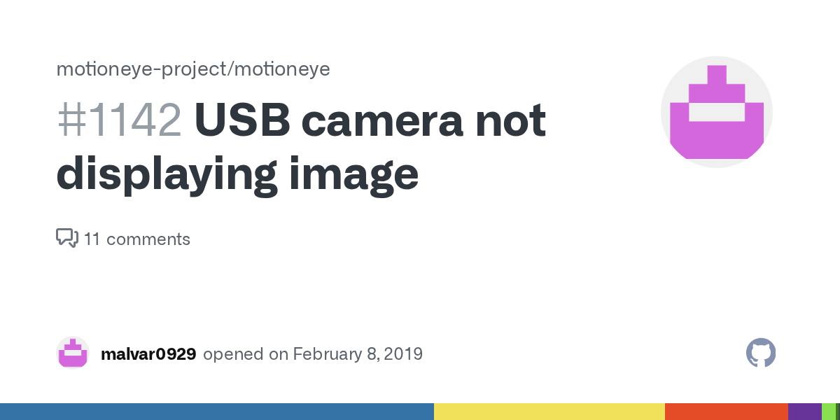 USB camera not displaying image · Issue 1142 · motioneyeproject