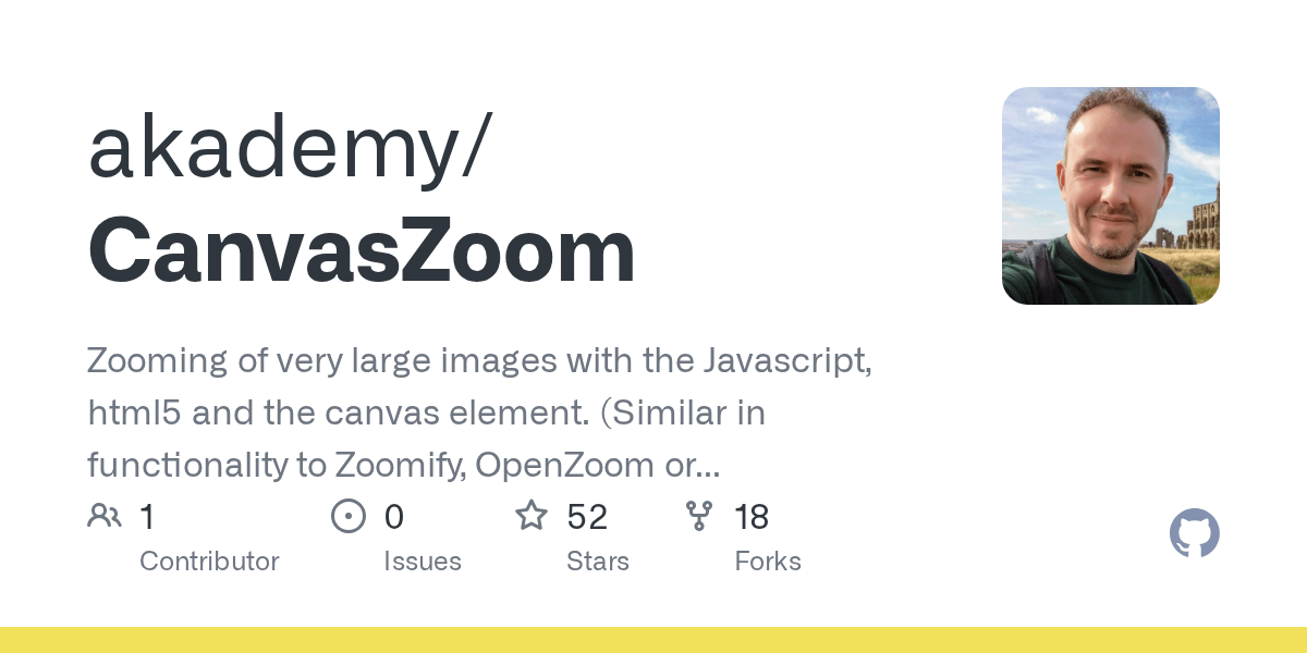 GitHub akademy/CanvasZoom Zooming of very large images with the