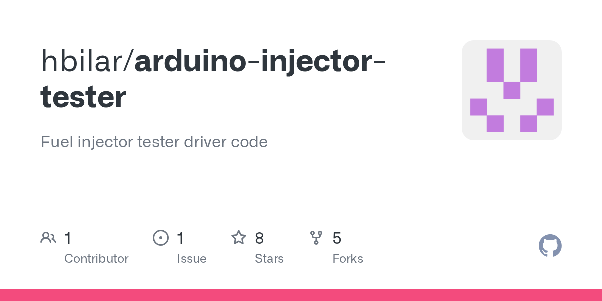 GitHub hbilar/arduinoinjectortester Fuel injector tester driver code
