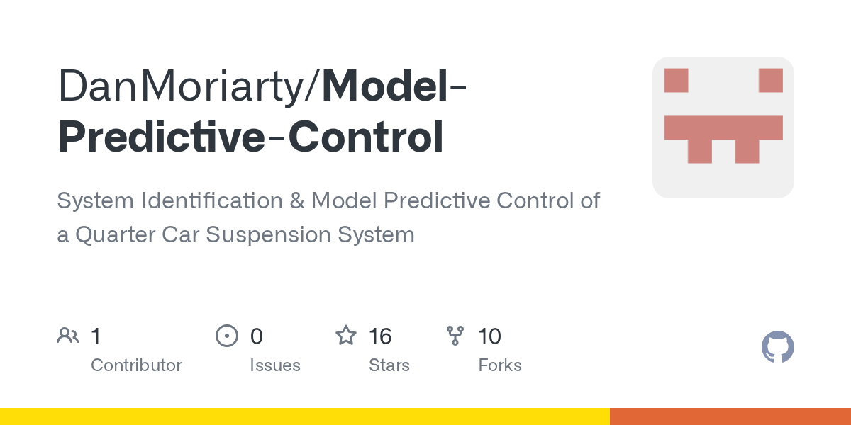 GitHub DanMoriarty/ModelPredictiveControl System Identification
