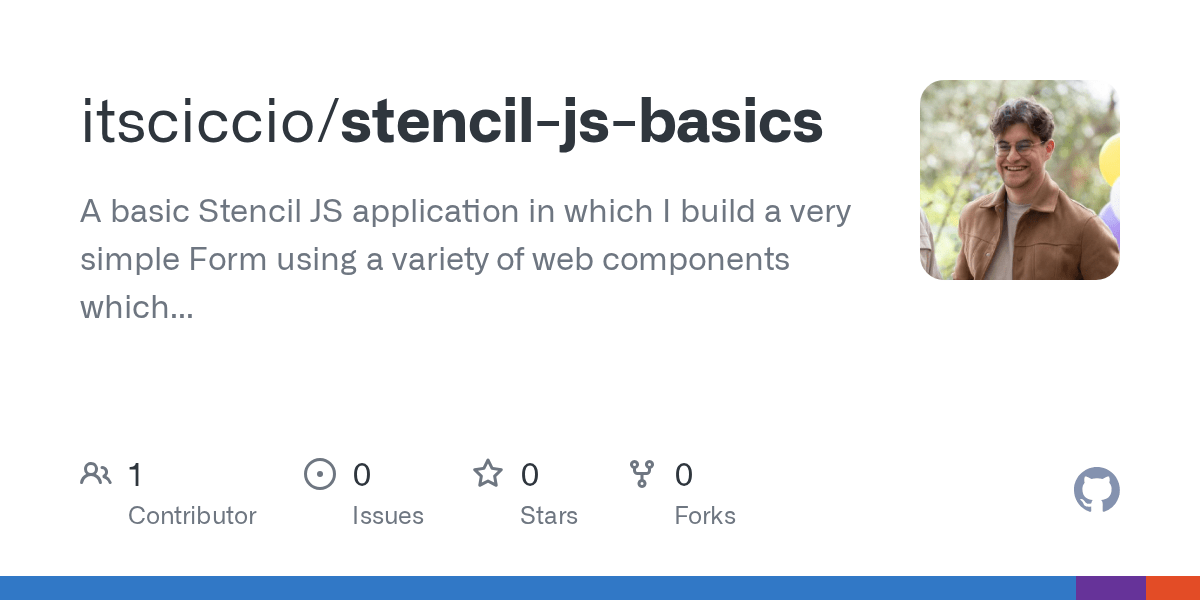 GitHub itsciccio/stenciljsbasics A basic Stencil JS application in which I build a very