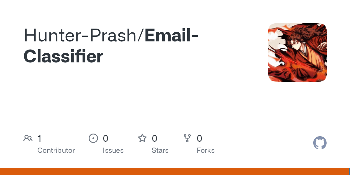 GitHub HunterPrash/EmailClassifier