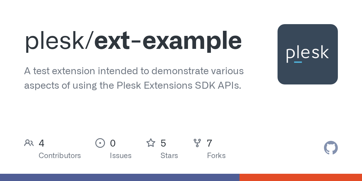 GitHub plesk/extexample A test extension intended to demonstrate