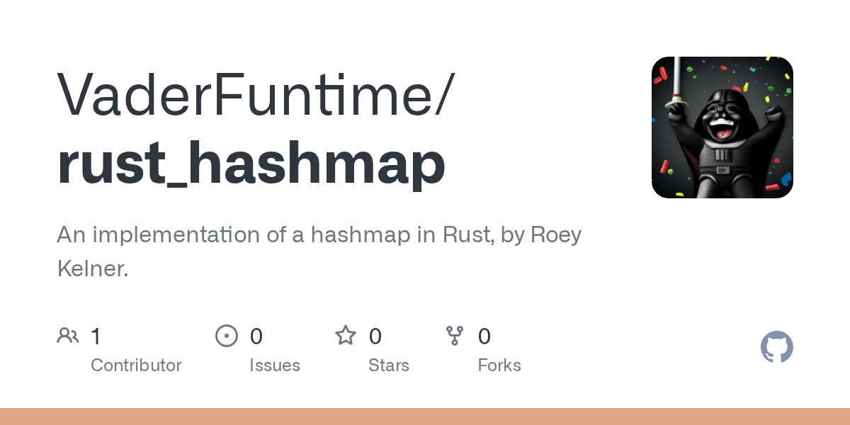 GitHub VaderFuntime/rust_hashmap An implementation of a hashmap in