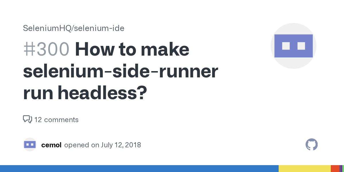 How to make seleniumsiderunner run headless? · Issue 300