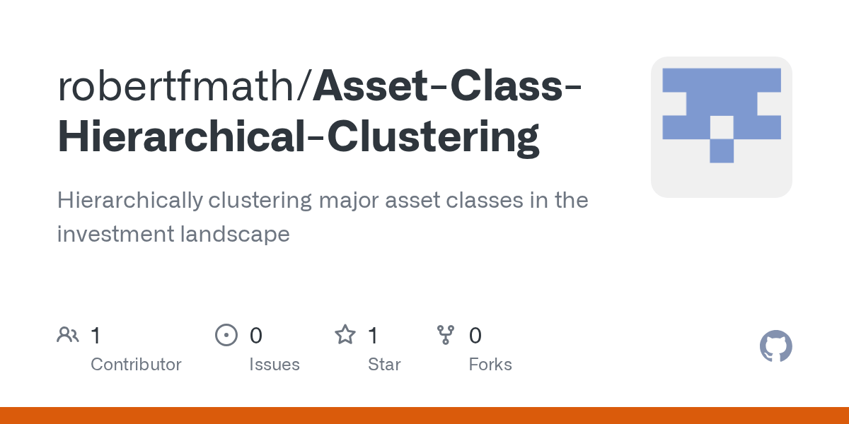 GitHub robertfmath/AssetClassHierarchicalClustering