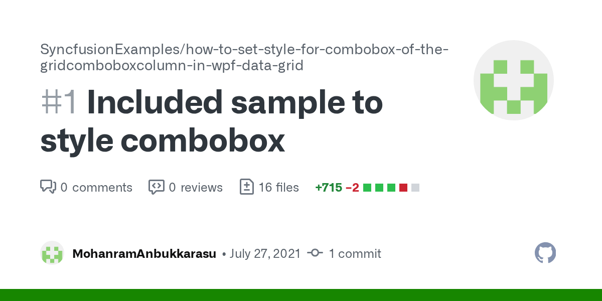 Included sample to style combobox by MohanramAnbukkarasu · Pull Request 1 · SyncfusionExamples