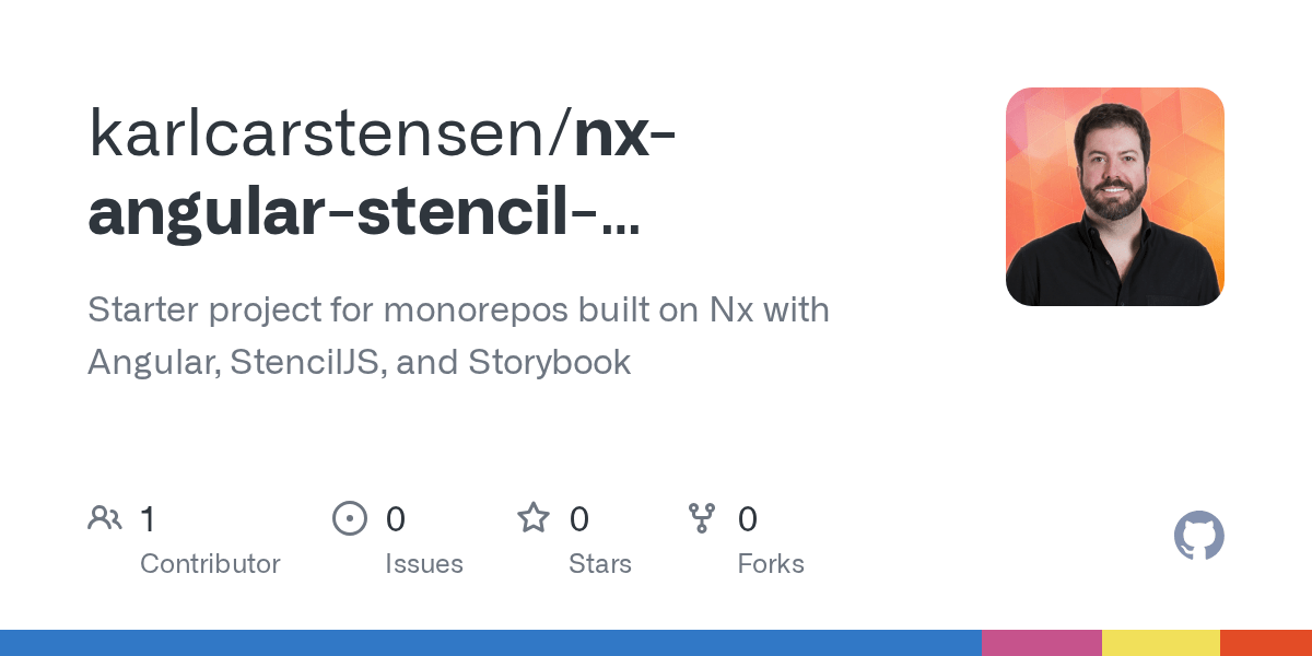 GitHub karlcarstensen/nxangularstencilstorybook Starter project
