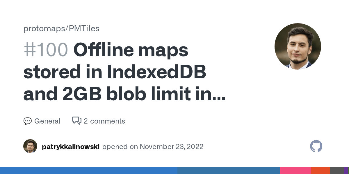 Offline maps stored in IndexedDB and 2GB blob limit in Chrome