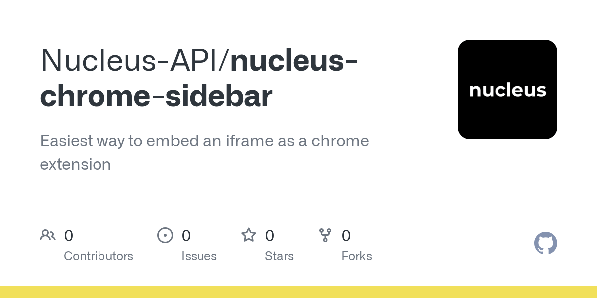 GitHub NucleusAPI/nucleuschromesidebar Easiest way to embed an