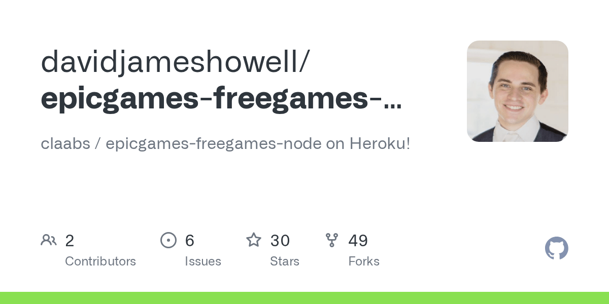 GitHub davidjameshowell/epicgamesfreegamesheroku claabs