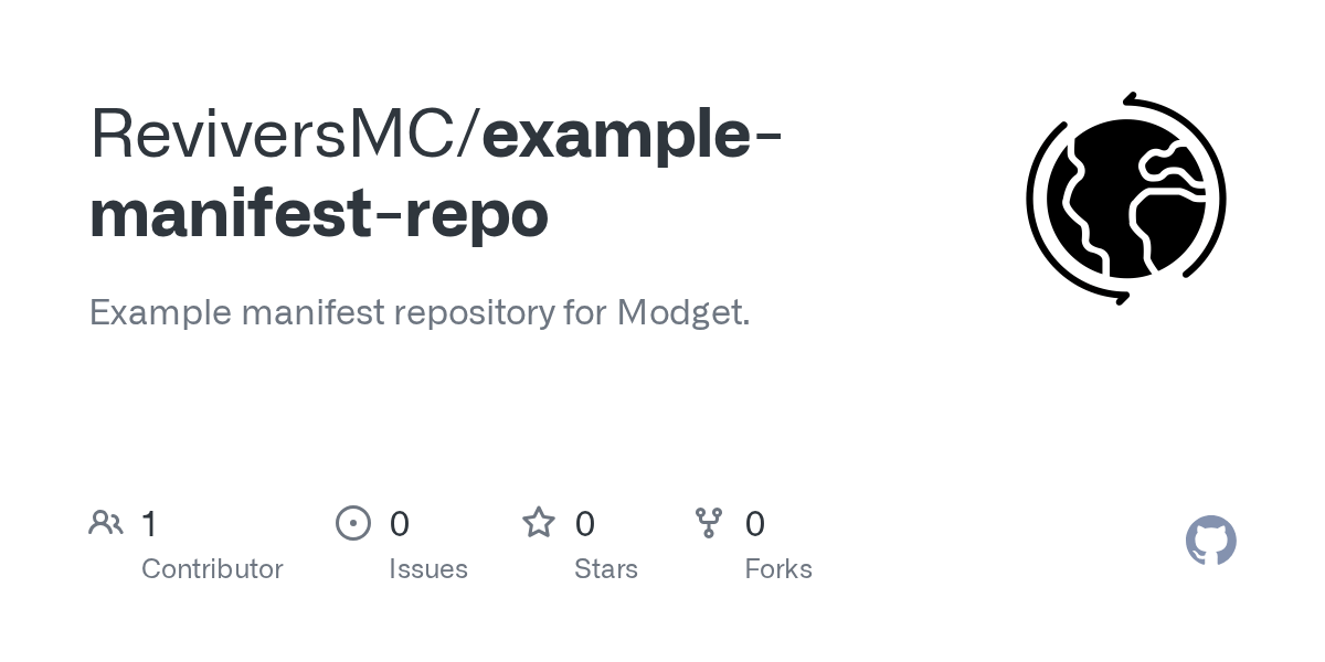 GitHub ReviversMC/examplemanifestrepo Example manifest repository