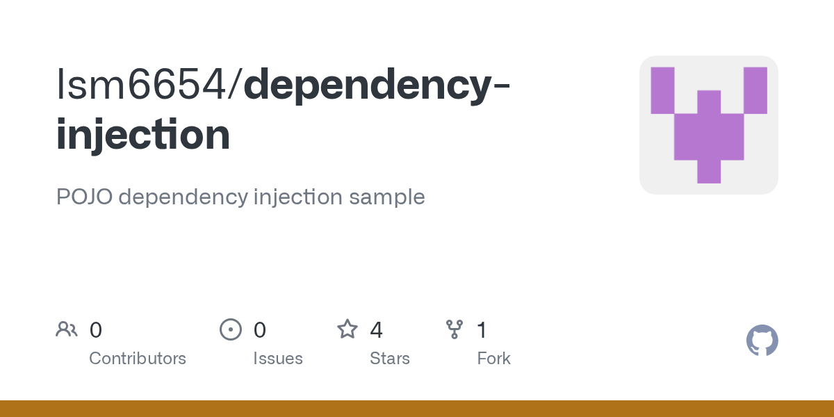 GitHub lsm6654/dependencyinjection POJO dependency injection sample