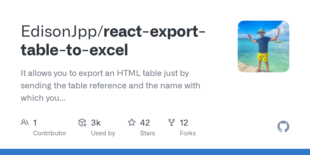 Issues · EdisonJpp/reactexporttabletoexcel · GitHub