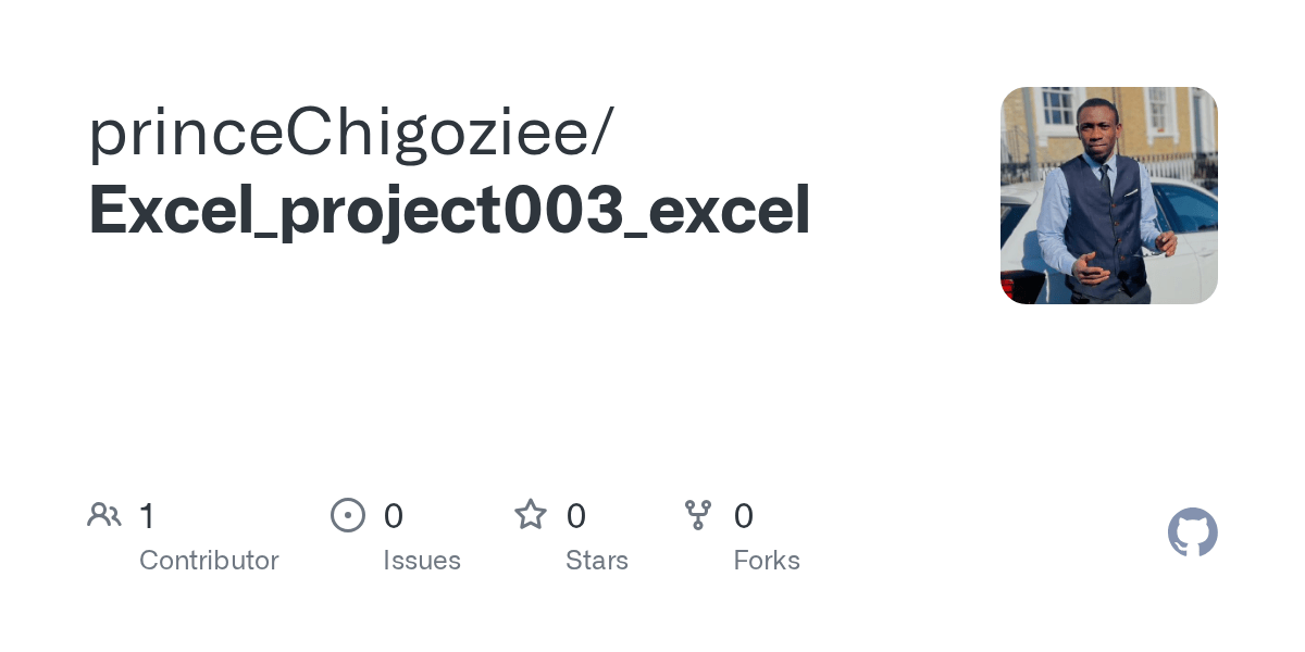 GitHub princeChigoziee/Excel_project003_excel
