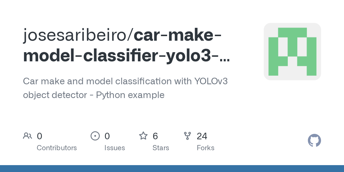 GitHub josesaribeiro/carmakemodelclassifieryolo3python Car make