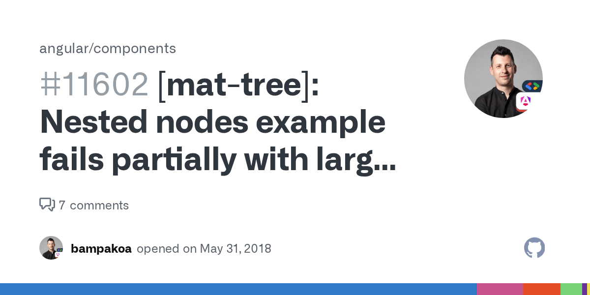 [mattree] Nested nodes example fails partially with large number of data (Maximum call stack