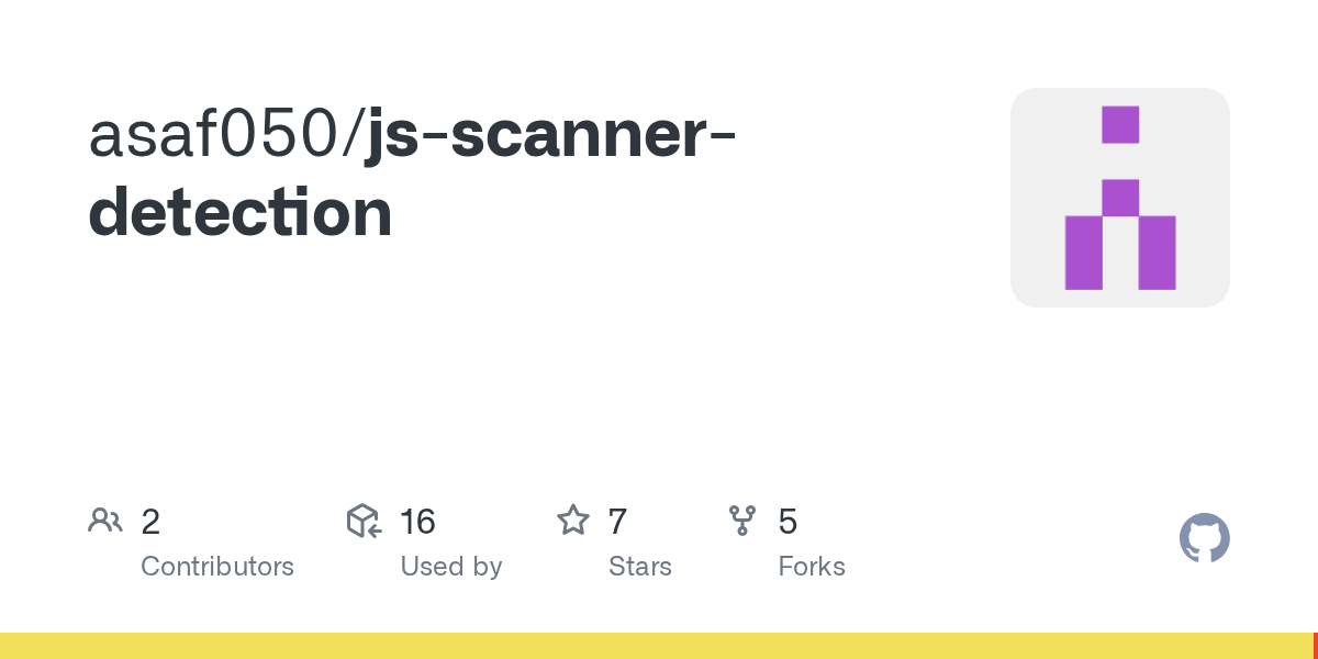 GitHub asaf050/jsscannerdetection
