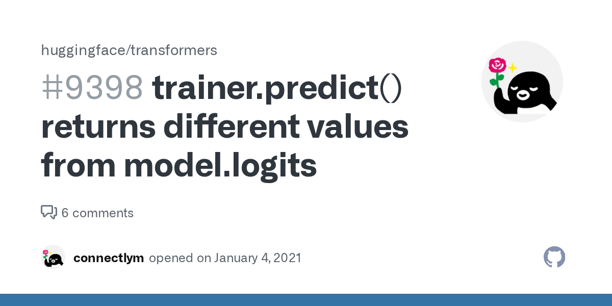 trainer.predict() returns different values from model.logits · Issue