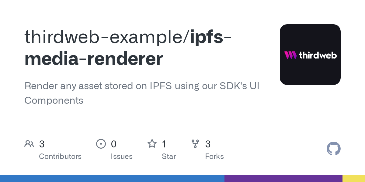 GitHub thirdwebexample/ipfsmediarenderer Render any asset stored