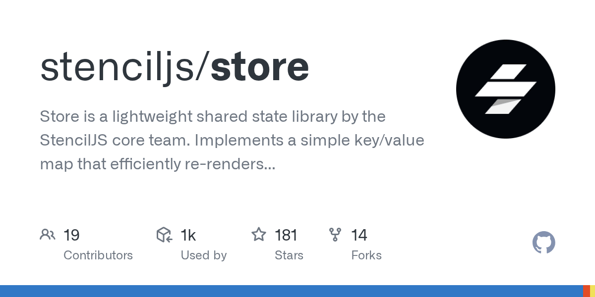 GitHub ionicteam/stencilstore Store is a lightweight shared state