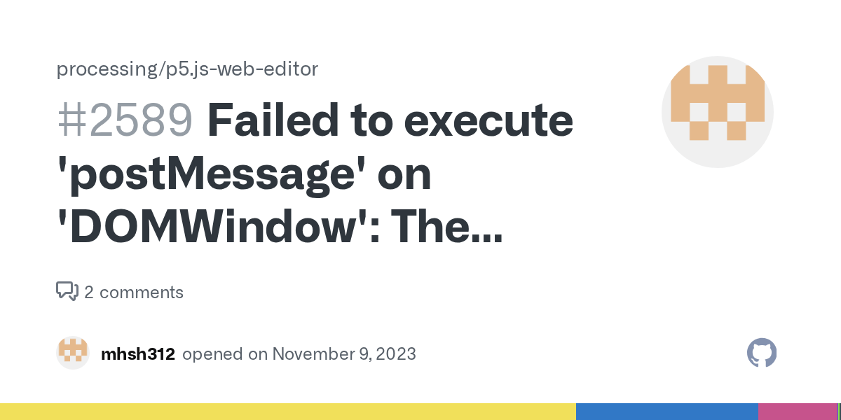 Failed to execute 'postMessage' on 'DOMWindow' The target origin