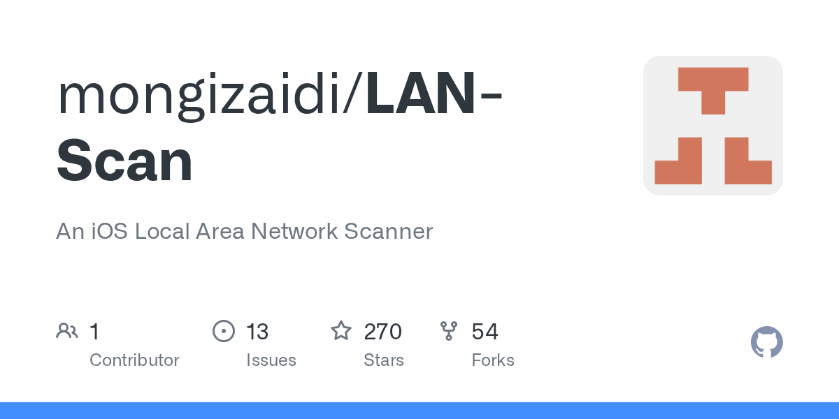 GitHub mongizaidi/LANScan An iOS Local Area Network Scanner
