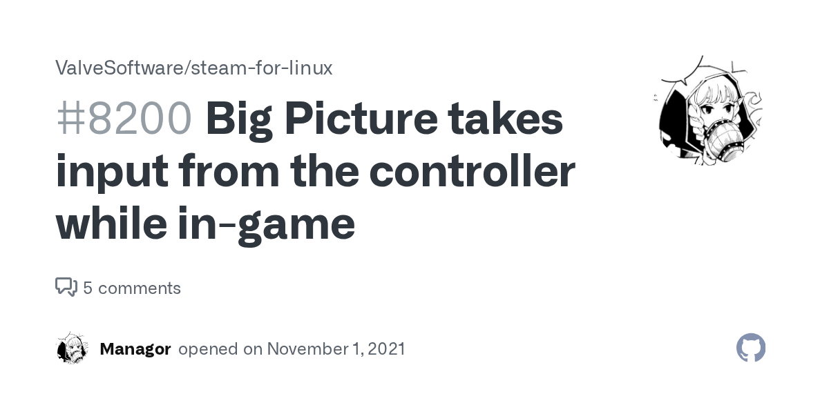 Big Picture takes input from the controller while ingame · Issue 8200