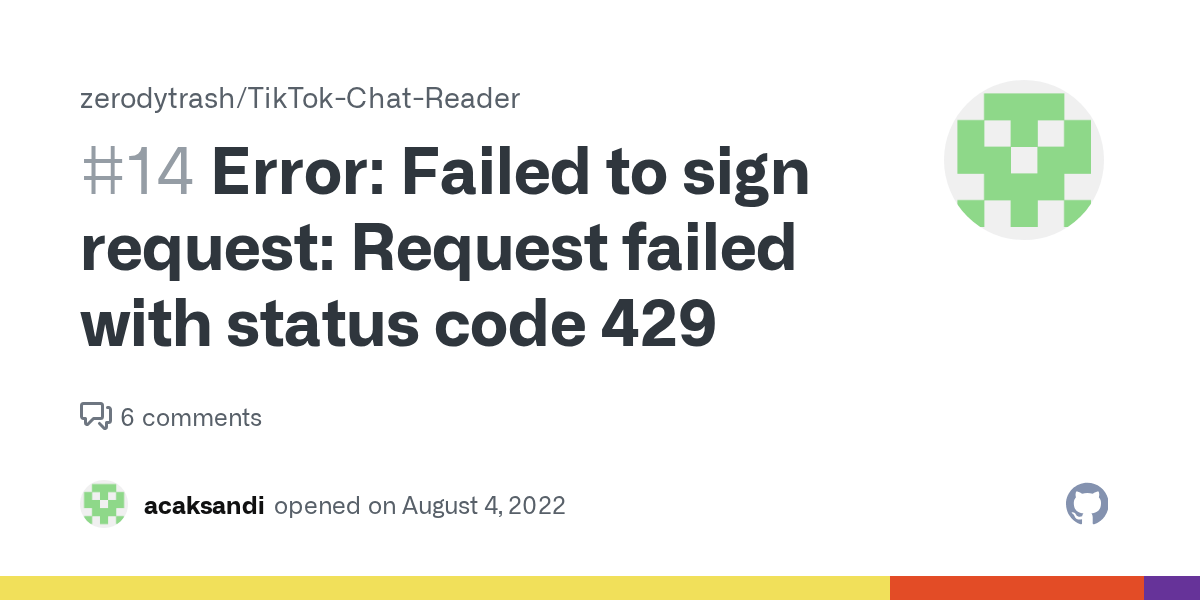 Error Failed to sign request Request failed with status code 429 · Issue 14 · zerodytrash