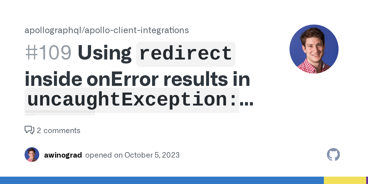 Using `redirect` inside onError results in `uncaughtException Error NEXT_REDIRECT` · Issue