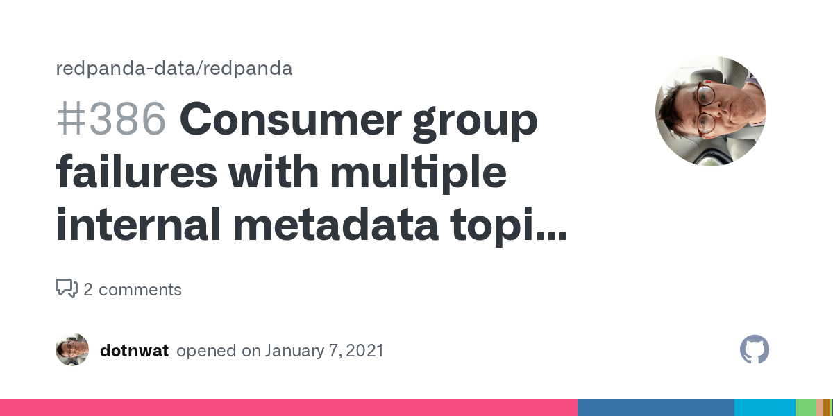 Consumer group failures with multiple internal metadata