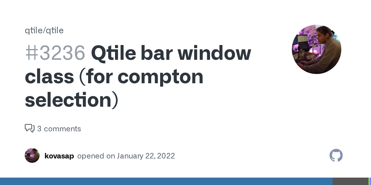 Qtile bar window class (for compton selection) · Issue 3236 · qtile