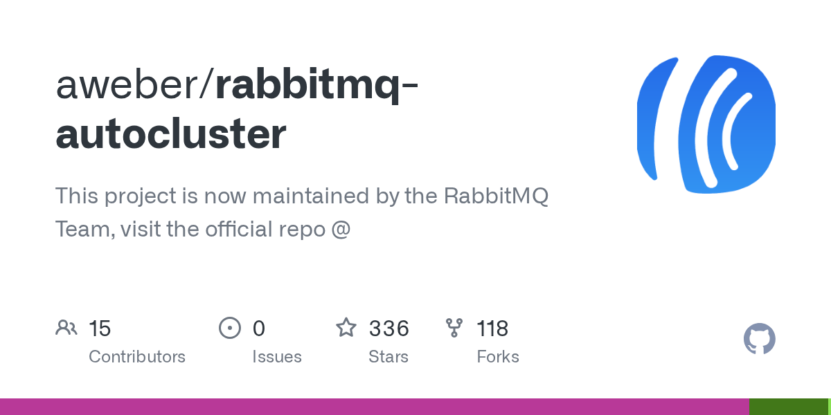 GitHub aweber/rabbitmqautocluster This project is now