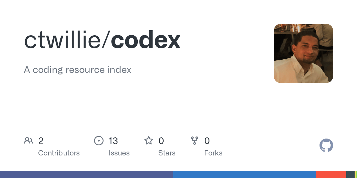 GitHub ctwillie/codex A coding resource index