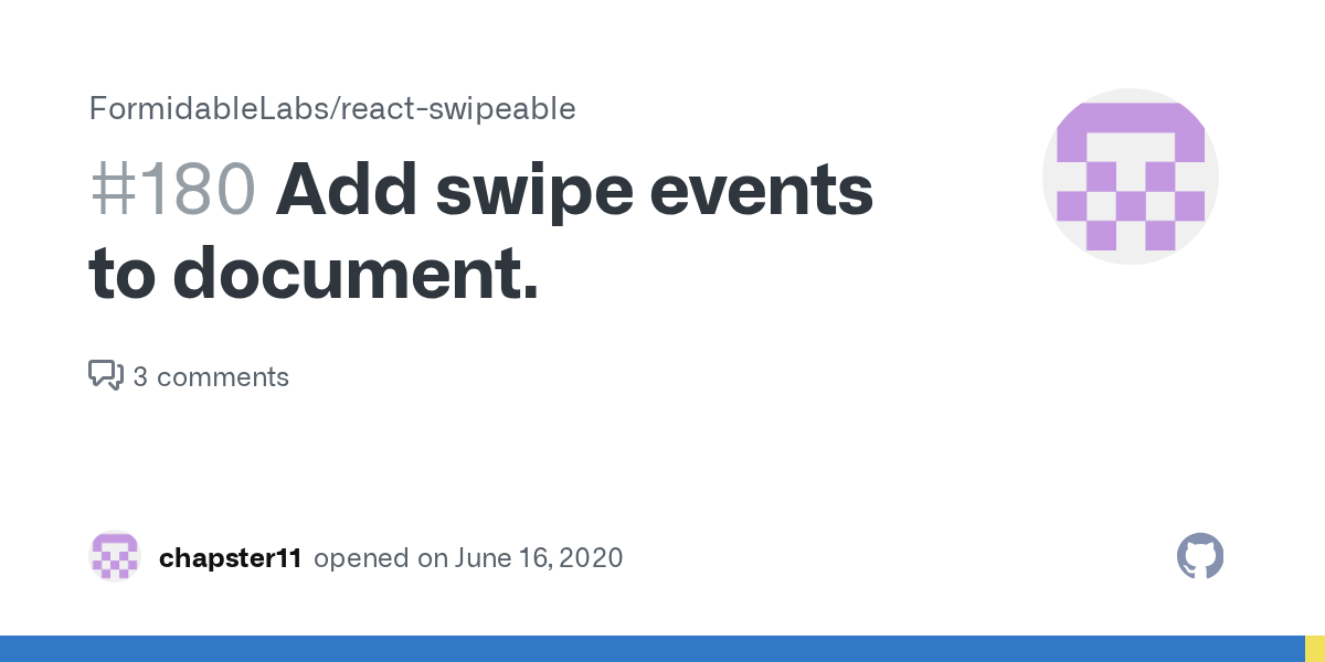 Add swipe events to document. · Issue 180 · FormidableLabs/react