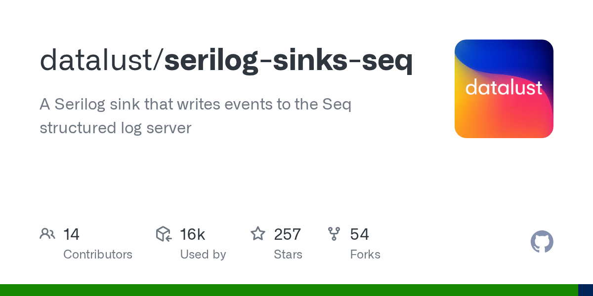 GitHub datalust/serilogsinksseq A Serilog sink that writes events