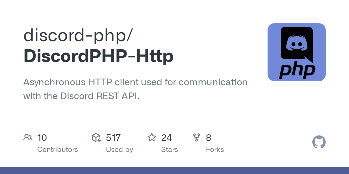 GitHub discordphp/DiscordPHPHttp Asynchronous HTTP client used for