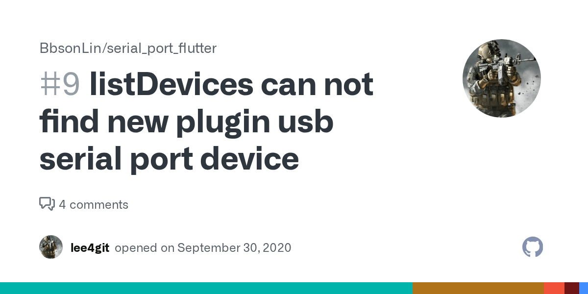 listDevices can not find new plugin usb serial port device · Issue 9