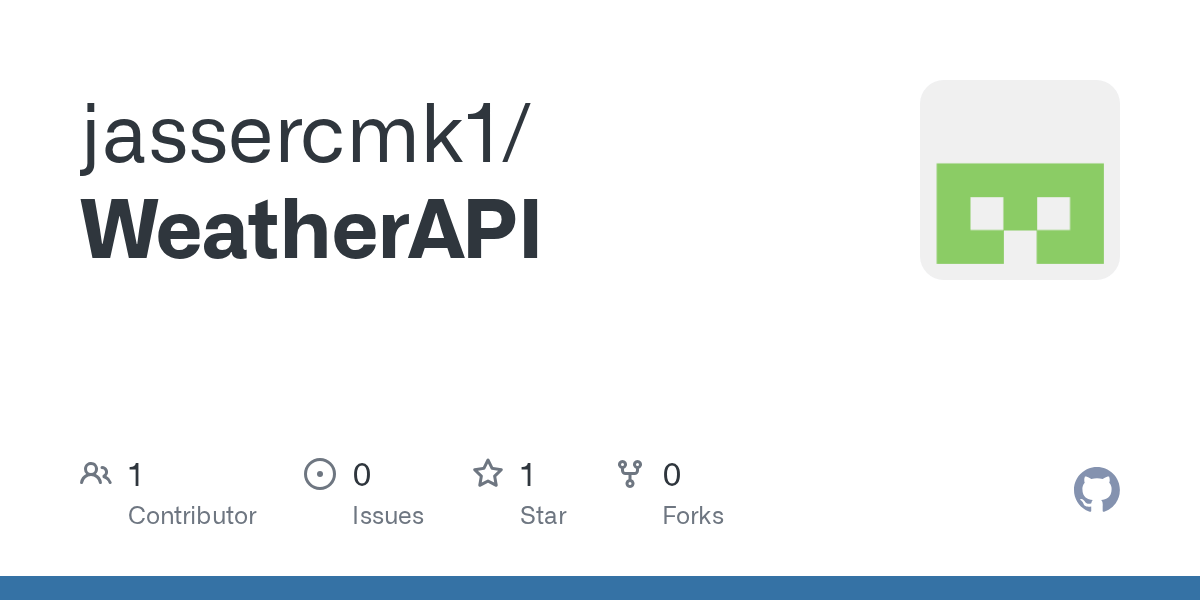 GitHub jassercmk1/WeatherAPI