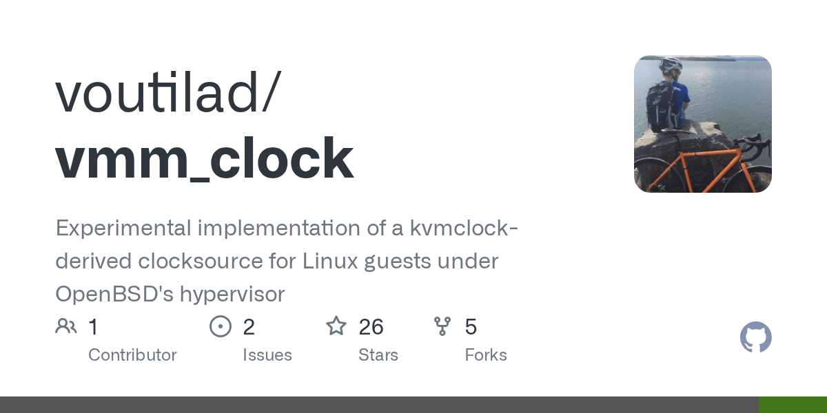GitHub voutilad/vmm_clock Experimental implementation of a kvmclockderived clocksource for
