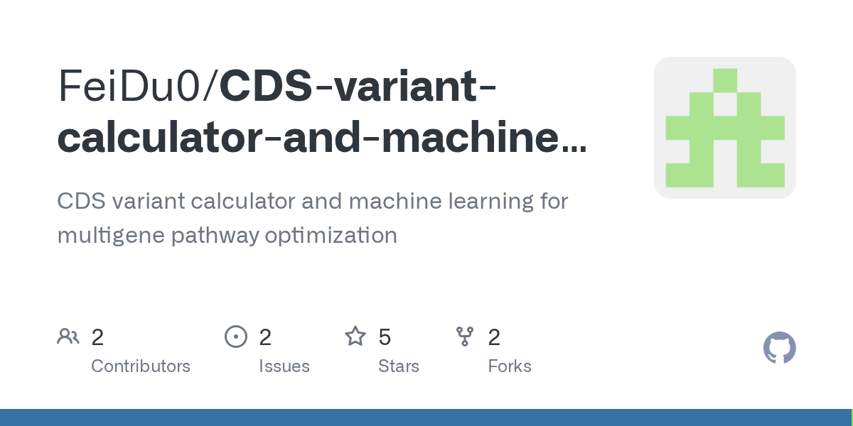 GitHub FeiDu0/CDSvariantcalculatorandmachinelearningfor