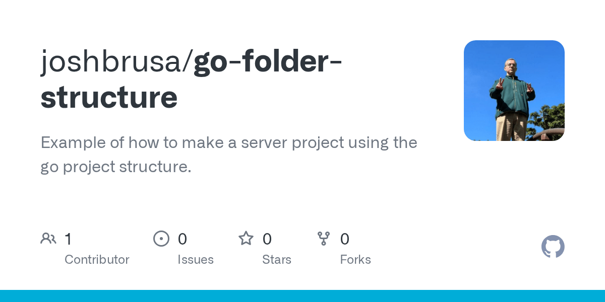 GitHub joshbrusa/gofolderstructure Example of how to make a server project using the go