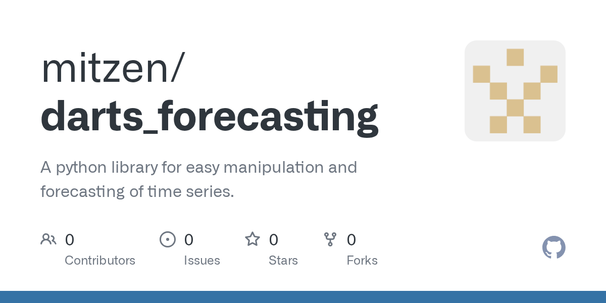 GitHub mitzen/darts_forecasting A python library for easy