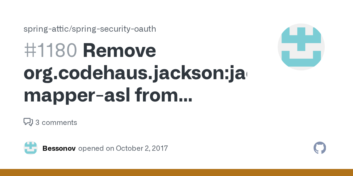 Remove org.codehaus.jacksonjacksonmapperasl from dependency · Issue