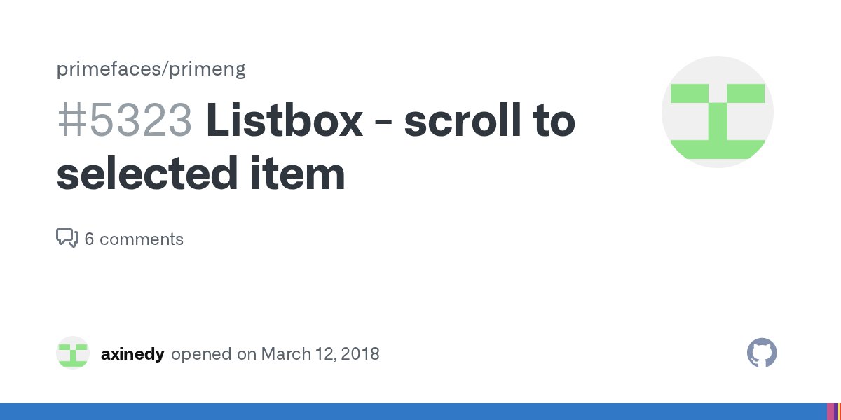 Listbox scroll to selected item · Issue 5323 · primefaces/primeng