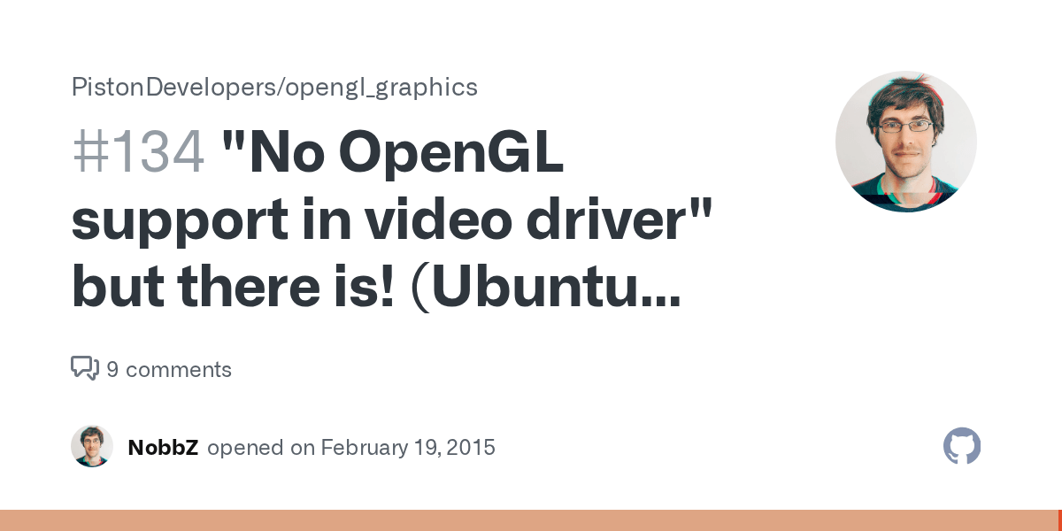 "No OpenGL support in video driver" but there is! (Ubuntu 14.04