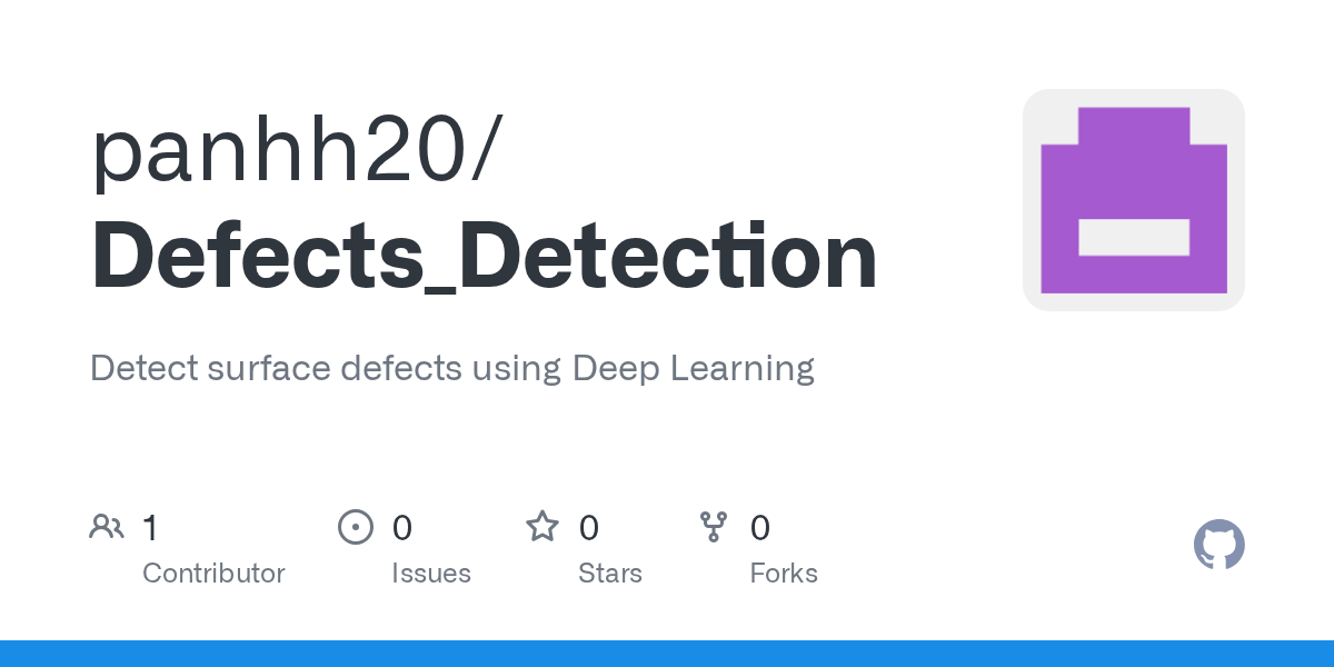 GitHub panhh20/Defects_Detection Detect surface defects using Deep Learning