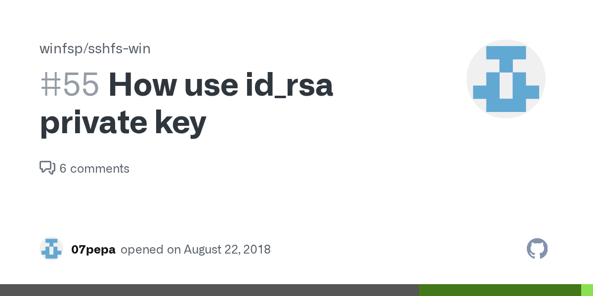 How use id_rsa private key · Issue 55 · winfsp/sshfswin · GitHub